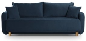 Divano blu scuro allungabile con contenitore 231 cm Elen – Micadoni