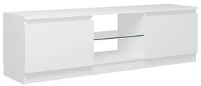 Mobile Porta TV con Luci LED Bianco 120x30x35,5 cm