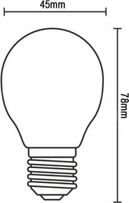 Lampadina LED a filamento G45 E14/6W/230V 4000K