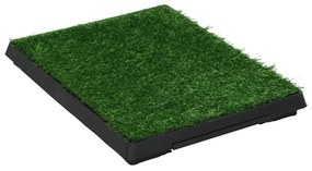 Tappetino igienico cani con erba sintetica verde 63x50x7 cm wc