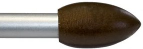Bastone Tenda Estensibile Warsavia – Acciaio Cromo 120–210 cm con Pomoli in Legno Noce