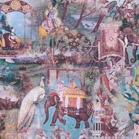 Carta da parati Maharaja  blu, 53 cm x 10.05 m