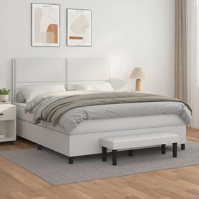 Giroletto A Molle Con Materasso Bianco 180x200 Cm İn Similpelle /