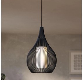 Eglo 900828 - Lampadario a sospensione con filo RAZONI 1xE27/40W/230V nero