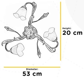 ONLI - Plafoniera LUCREZIA 3xE14/6W/230V bronzo