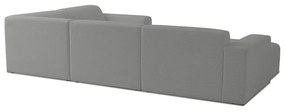 Divano angolare grigio in tessuto bouclé (a U) Roxy - Scandic