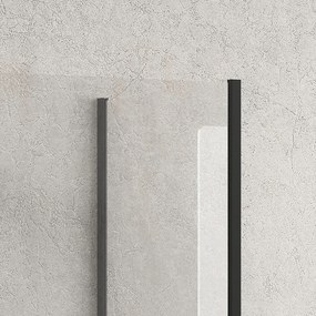 Doccia walk in 80x100 angolare con profilo nero | KW4000B - KAMALU