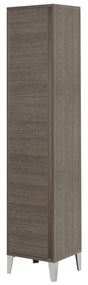 Colonna Armadio/Portascopa a Terra 183 Cm Un'Anta Feridras "Mondo 2.0" Rovere Scuro