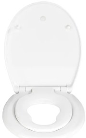 WENKO 22973100-WC sedile WC DELOS 44,5x37,5 cm bianco/argento
