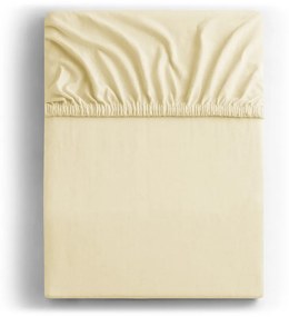 Lenzuolo elasticizzato in jersey crema 220x200 cm Amber - DecoKing