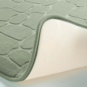 Tappetino da bagno verde 50x80 cm Ricochet - douceur d'intérieur
