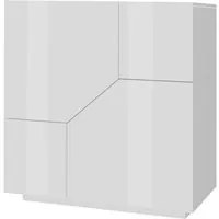 Credenza Soggiorno Moderna 100x43x106cm - NEBULA Colore: bianco laccato