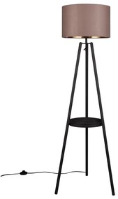 Lampada da terra nera con ripiano (altezza 152 cm) Colette - Trio