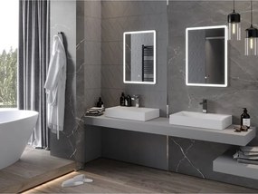 Mexen Navia specchio da bagno retroilluminato 50 x 70 cm, LED 6000K, antiappannamento - 9803-050-070-611-00