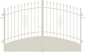 Cancello manuale battente Marmolada in ferro, apertura centrale, L 308.5, H 165-195 cm, di colore bianco