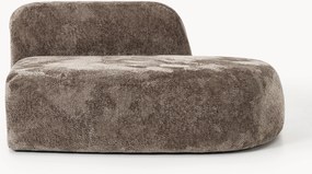 Chaise longue in teddy bouclé Wolke