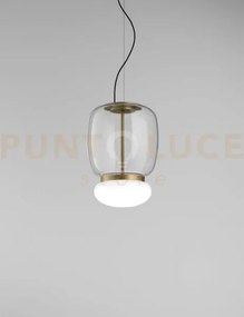 Faro sospensione g cristallo bianco ottone verniciato l2202 led 270...