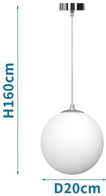 Aigostar - Lampadario a sospensione con filo 1xE27/40W/230V