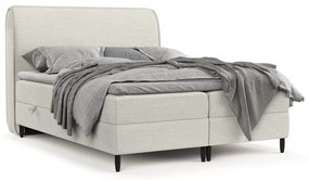 Letto boxspring crema con contenitore 180x200 cm Melba - Maison de Rêve
