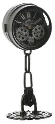Orologio da Tavolo Home ESPRIT Bianco Nero Argentato Metallo Cristallo 18 x 17 x 40,5 cm