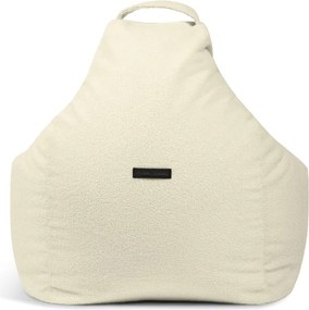 Puof a sacco grigio chiaro con rivestimento in bouclé Play Amuse – SLOWDOWN