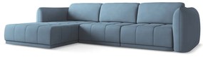 Divano angolare azzurro (con penisola a sinistra) Hoku – Makamii