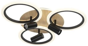 Plafoniera LED dimmerabile LED/70W/230V 3000-6500K nero/marrone + +TC