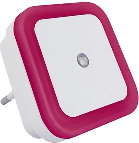 Luce notturna LED con sensore crepuscolare LED/0,5W/230V rosa