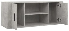 Mobile per tv grigio cemento 100x35x40 cm legno multistrato