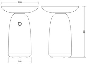 Globo 36625W - LED Dimmerabile solare touch lampada LED/10W/230V IP54 bianco