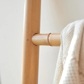 Tikamoon - Porta asciugamani a scala in bambù naturale accessorio bagno