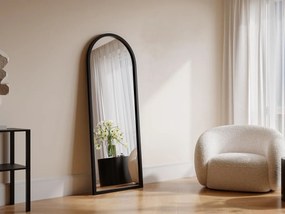Grande specchio ad arco L. 65 x H. 170 cm in Legno di paulownia Nero - SHANGI