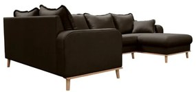 Divano angolare nero (angolo destro) Beata - Ropez