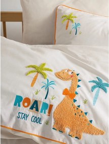 Set copripiumino e federa da bambini beige in cotone per culla con lenzuolo incluso/4 pezzi 100x150 cm Kiddo – Mijolnir