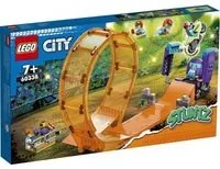 Lego city stuntz 60338 giro della morte dello scimpanz, moto giocattolo con minifigure, giochi per bambini dai 7 anni in su