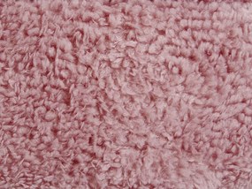 Pouf animaletto in tessuto rosa SHEEP Beliani