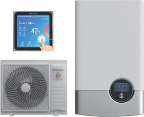 Hisense - Pompa di Calore Splittata Monoventola Aria/Acqua Hi-Terma AHM-060HCDSAA + AHW-060HCDS1 R-32 Wi-Fi Optional con Comando Incluso