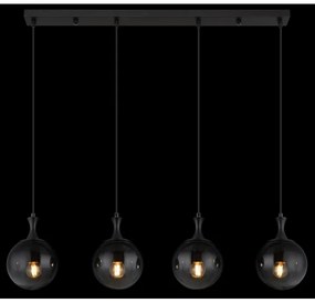 Globo 15885-4H - Lampadario a sospensione con filo DALTON 4xE27/10W/230V nero