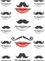Mindthegap Carta da parati Moustache and Lips - WP20084