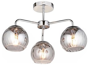 Endon 97971 - Plafoniera DIMPLE 3xE14/7W/230V cromo lucido/grigio fumé