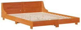 Letto senza materasso marrone cera 140x190 cm in legno di pino