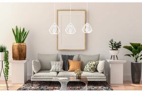 Lampadario a sospensione con filo CEED 3xE27/60W/230V bianco