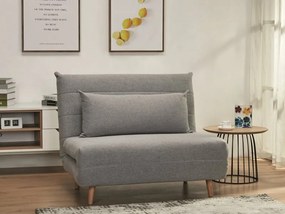 Poltrona allungabile Spike in tessuto grigio - L90 x L105 x H80 cm