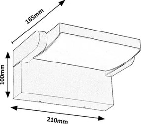 Brilagi - Applique a LED da esterno ANKLE LED/18W/230V 3000K IP65