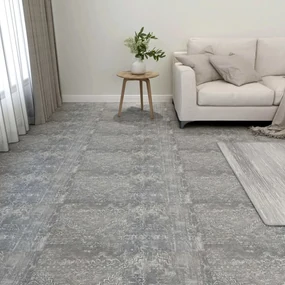Listoni Pavimenti Autoadesivi 55 Pz Pvc 5,11 M² Grigio Cemento /