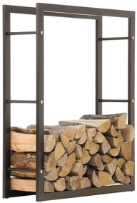 Porta Legna Kerı İn Ferro Laccato Nero Opaco - Elemento Di Classe Per Ogni Ambiente ?? / 25x80x100 C