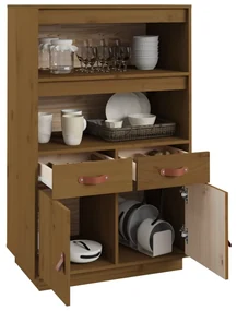 Credenza miele 67x40x108,5 cm in legno massello di pino