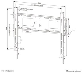 Supporto TV Neomounts WL30-750BL16 42" 86"