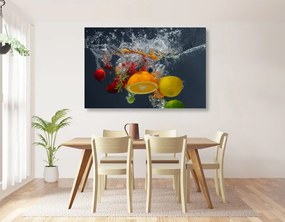 Quadro su tela – Frutta nell'acqua