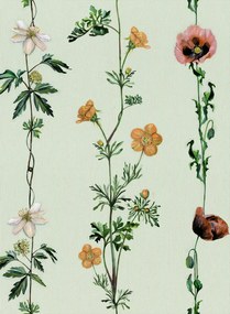 Coordonne Carta da parati Climbing Flowers - Melon
